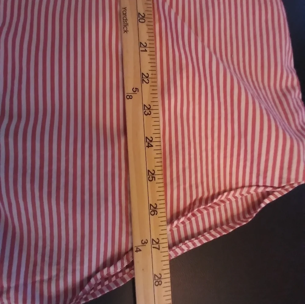 J. Crew Mens Slim Red & White Stripe Button Down Shirt Size XXL Workwear